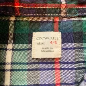 4/5T crewcuts boys holiday plaid button down